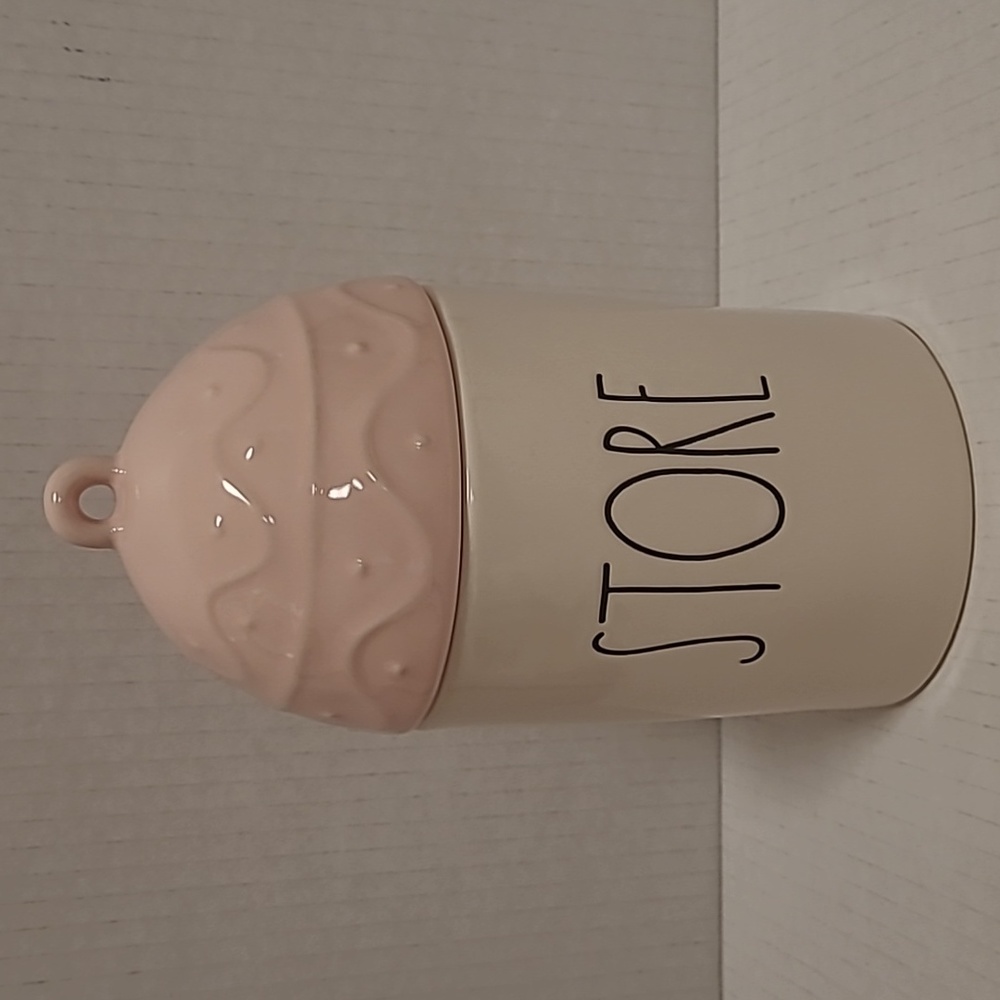 New Rae Dunn "Store" Cotton Ball Canister